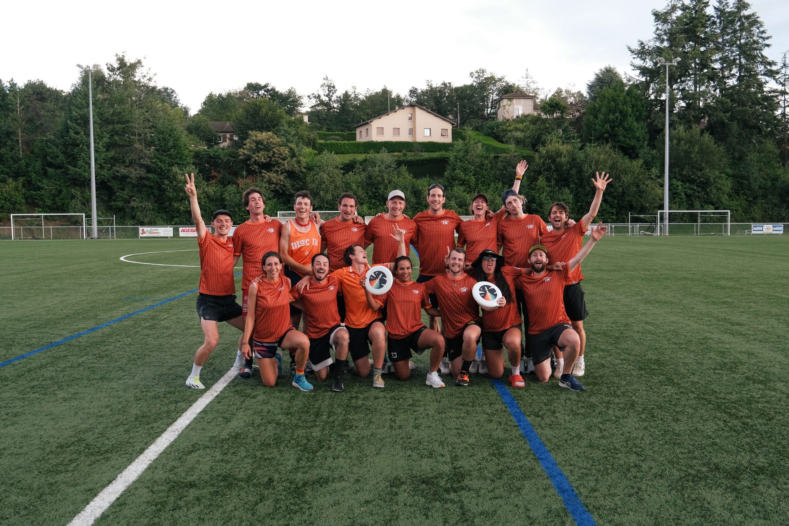 Coaches du disc in camp en groupe